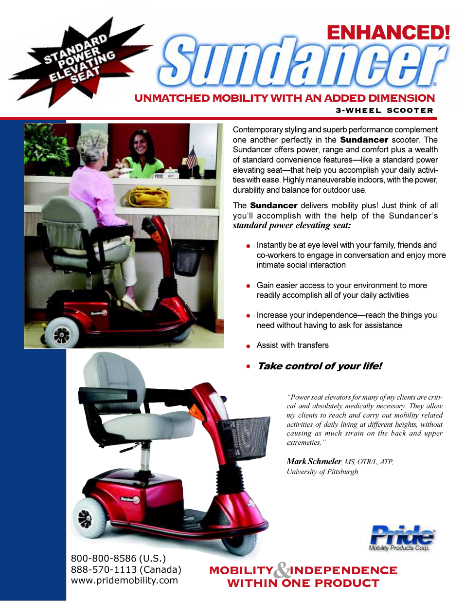 Pride Mobility Sundancer SC2000PS User Manual | 2 pages