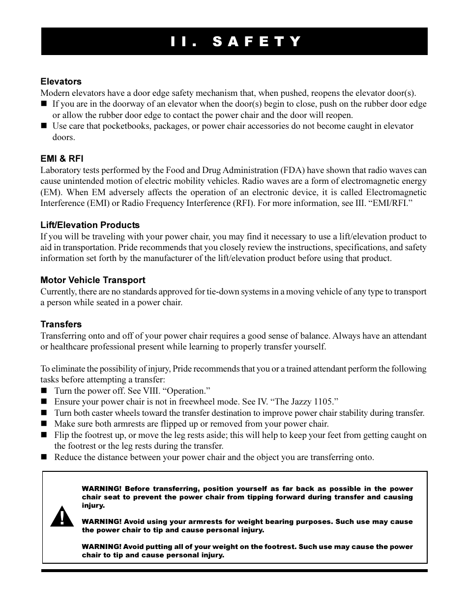 Pride Mobility Jazzy 1105 User Manual | Page 11 / 47