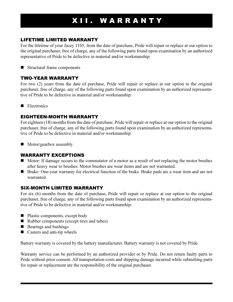 Pride Mobility Jazzy 1105 User Manual | Page 44 / 47