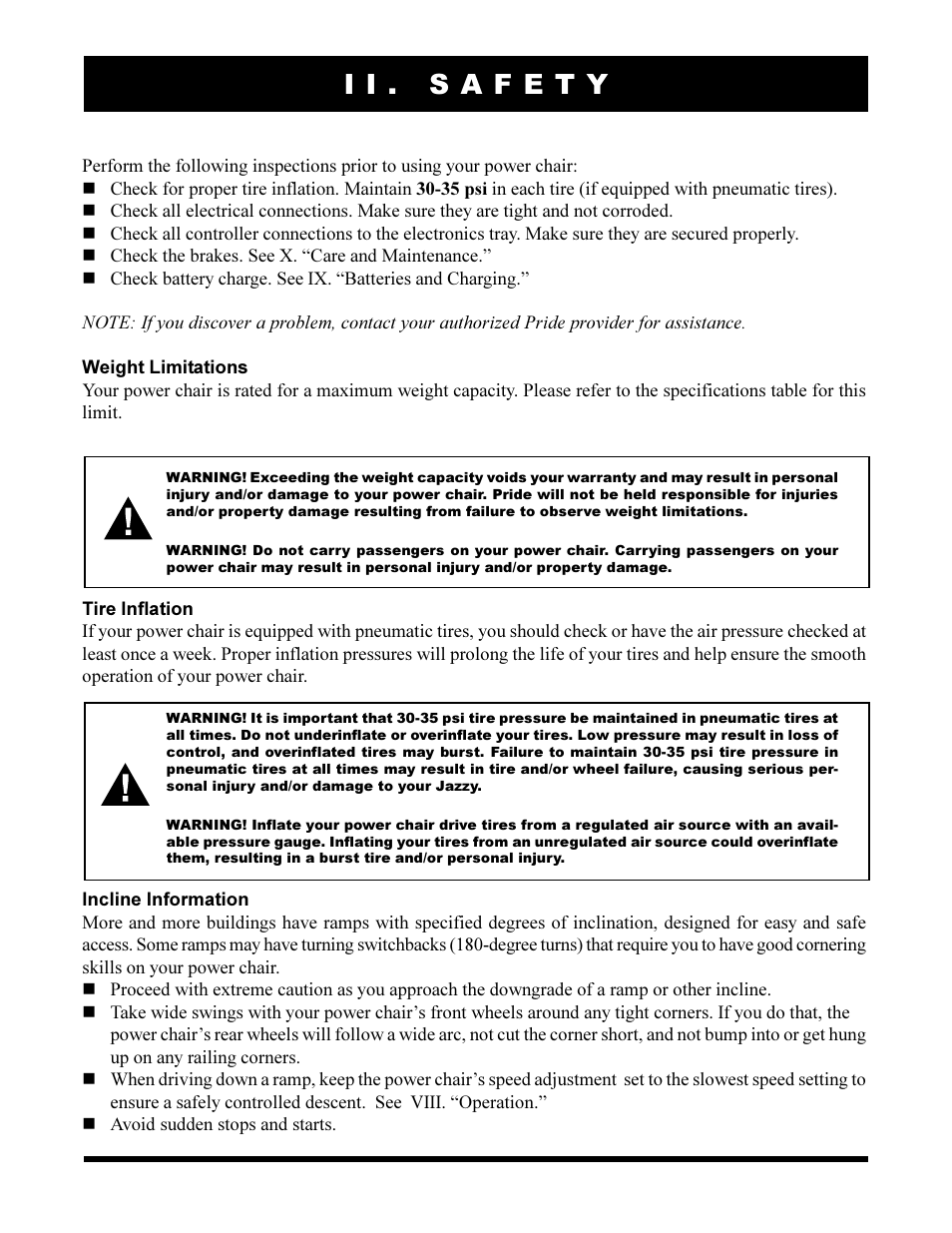 Pride Mobility Jazzy 1105 User Manual | Page 7 / 47