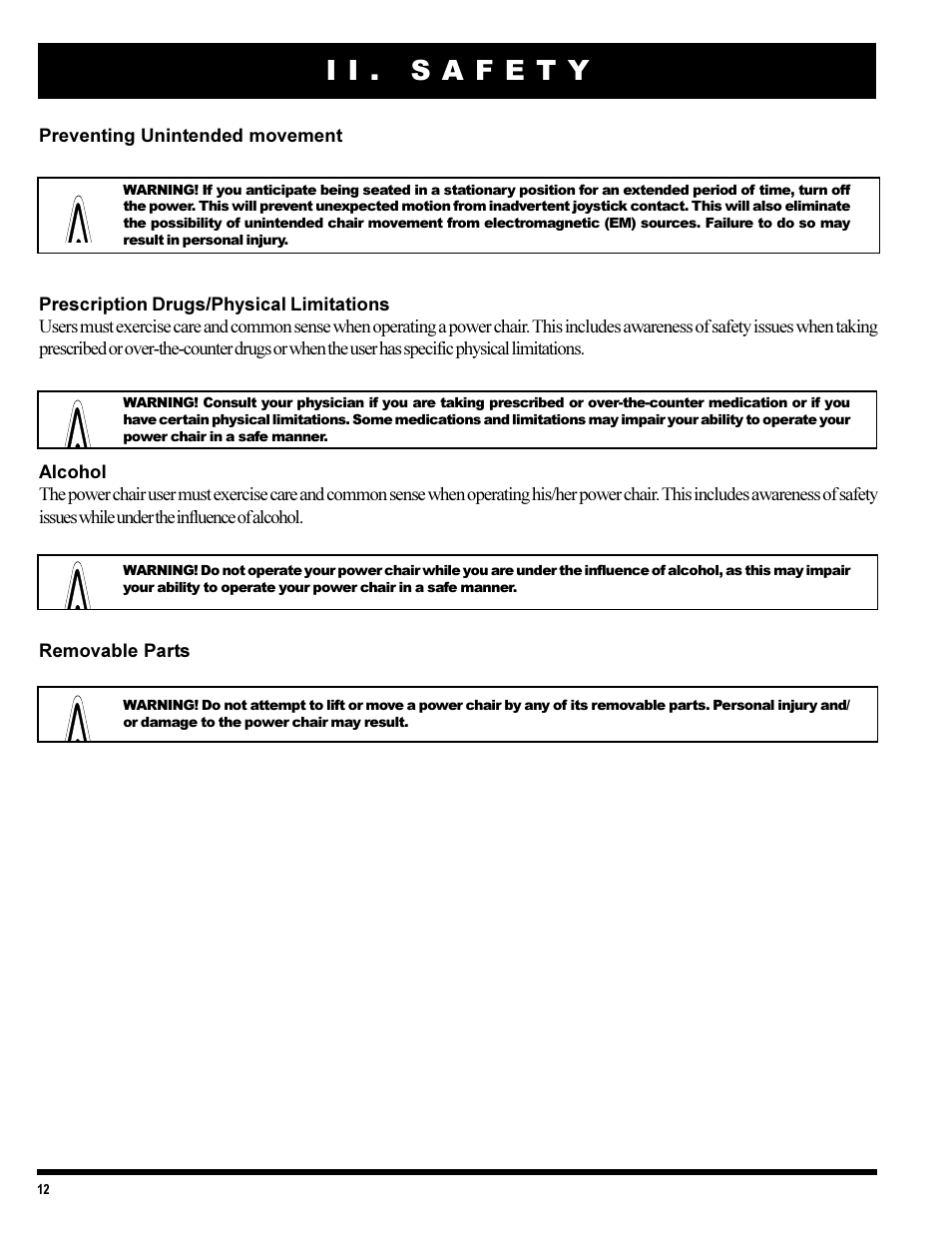 Pride Mobility 1420 User Manual | Page 12 / 47