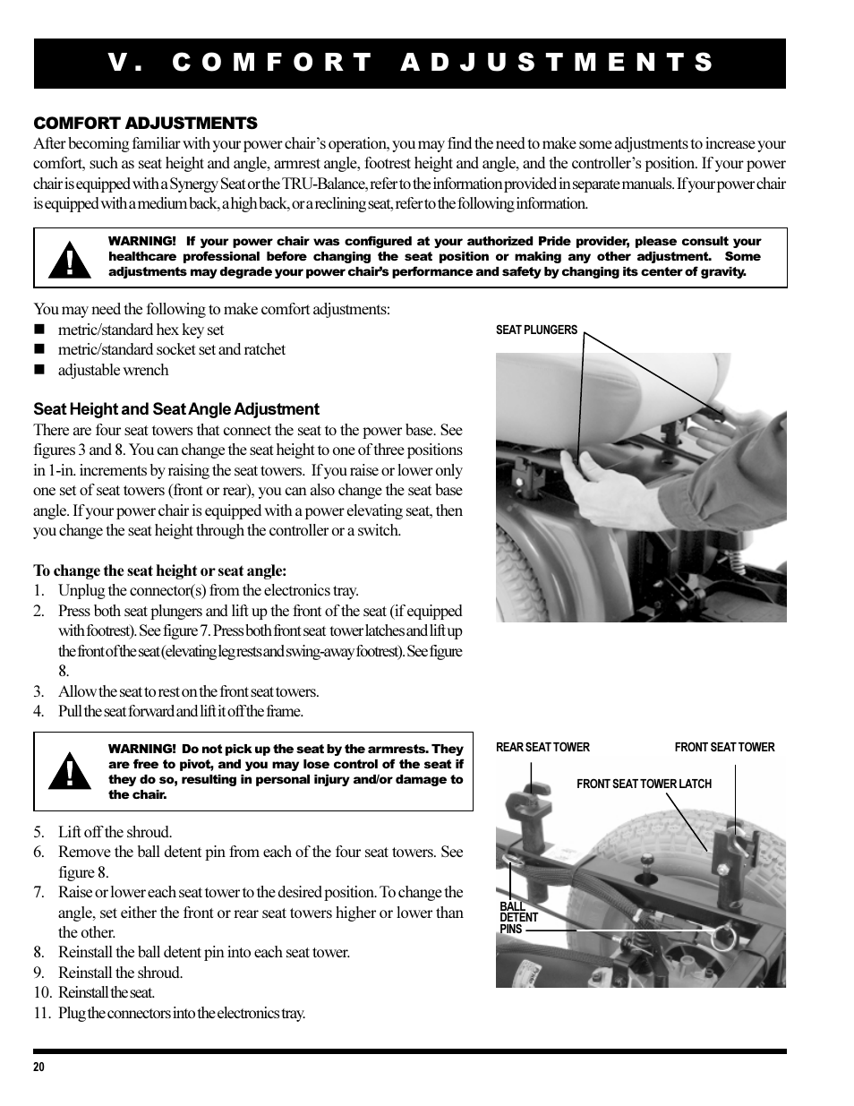 Pride Mobility 1420 User Manual | Page 20 / 47