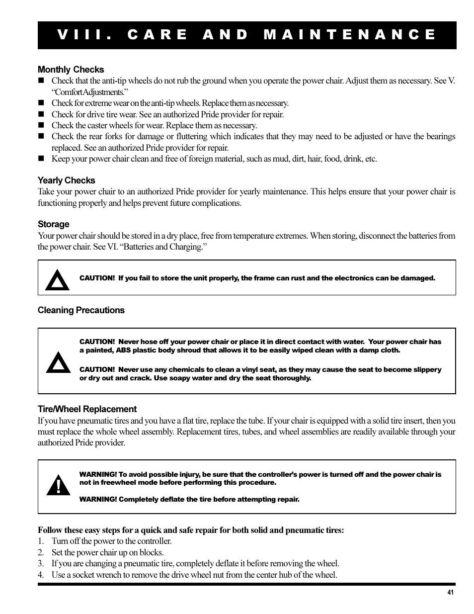 Pride Mobility 1420 User Manual | Page 41 / 47