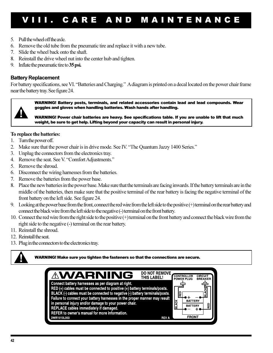 Pride Mobility 1420 User Manual | Page 42 / 47