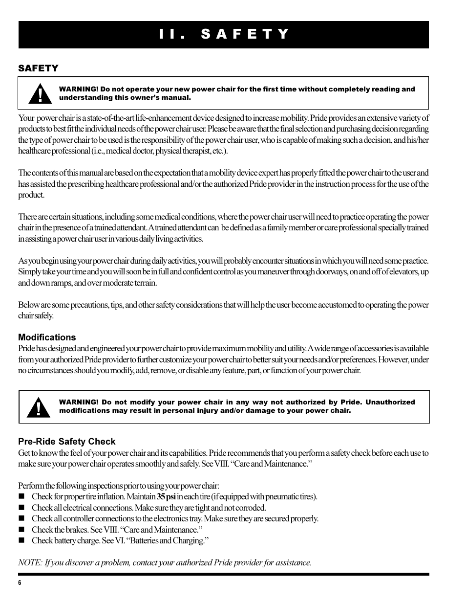 Pride Mobility 1420 User Manual | Page 6 / 47