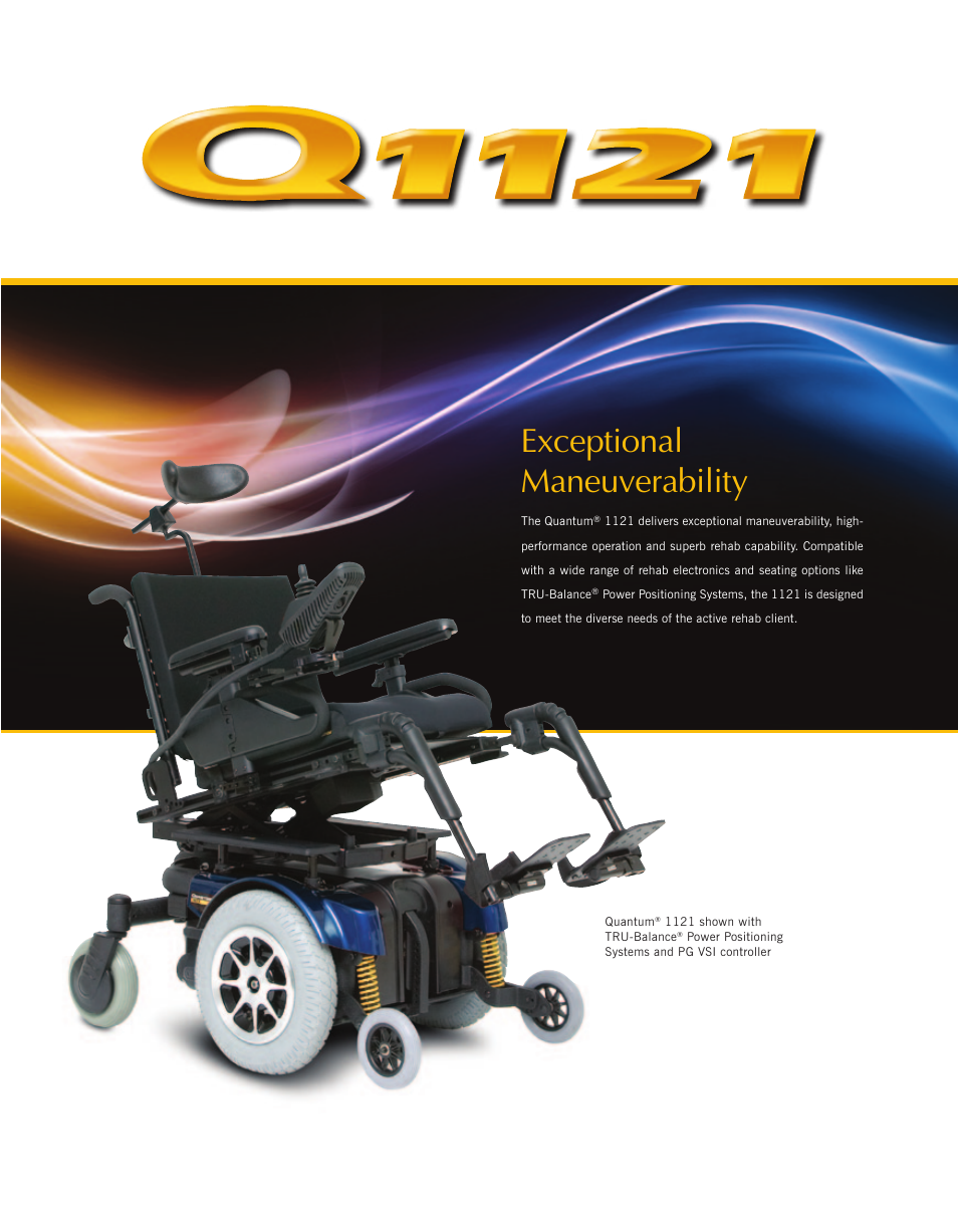 Pride Mobility SERIES POWER CHAIRS Quantum 1121 User Manual | 2 pages