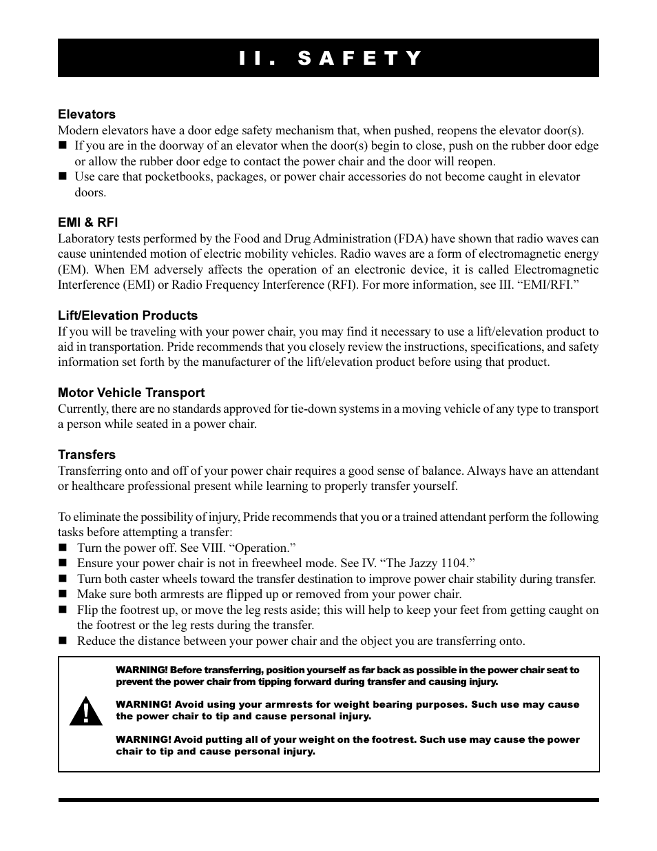 Pride Mobility Jazzy 1104 User Manual | Page 11 / 43