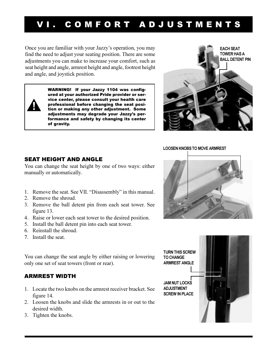 Pride Mobility Jazzy 1104 User Manual | Page 23 / 43