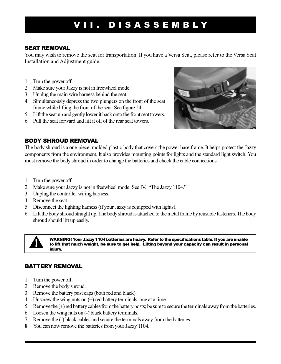 Pride Mobility Jazzy 1104 User Manual | Page 27 / 43