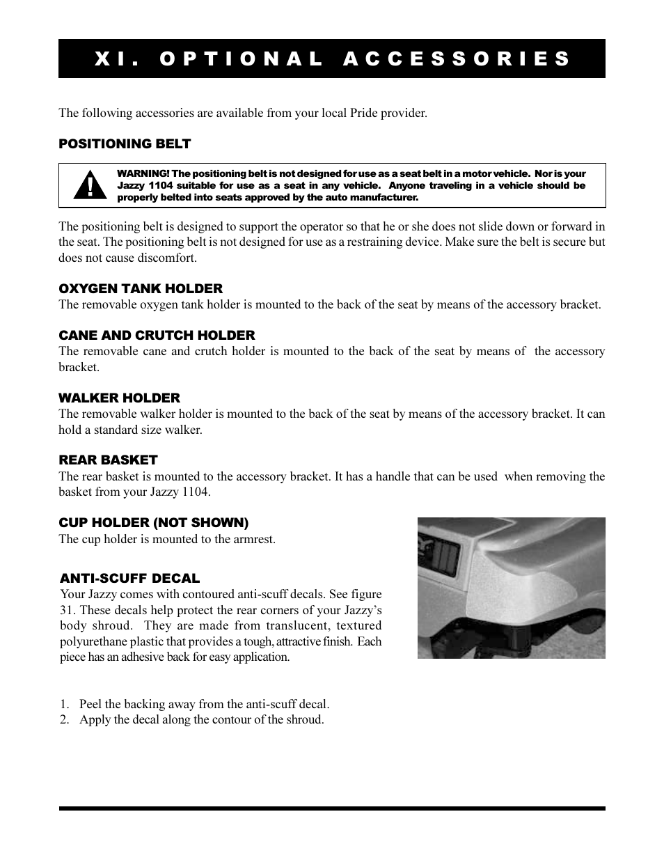 Pride Mobility Jazzy 1104 User Manual | Page 41 / 43