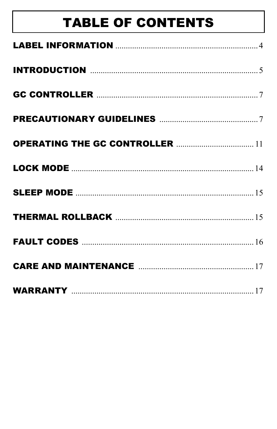 Pride Mobility GC Controller INFMANU3355 User Manual | Page 3 / 20