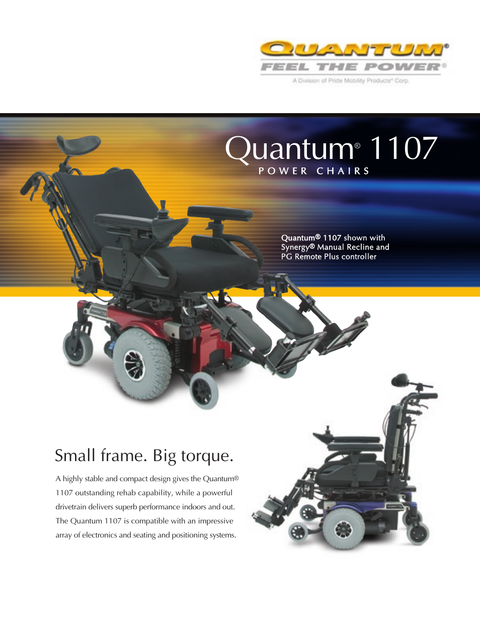 Pride Mobility quantum 1107 User Manual | 2 pages