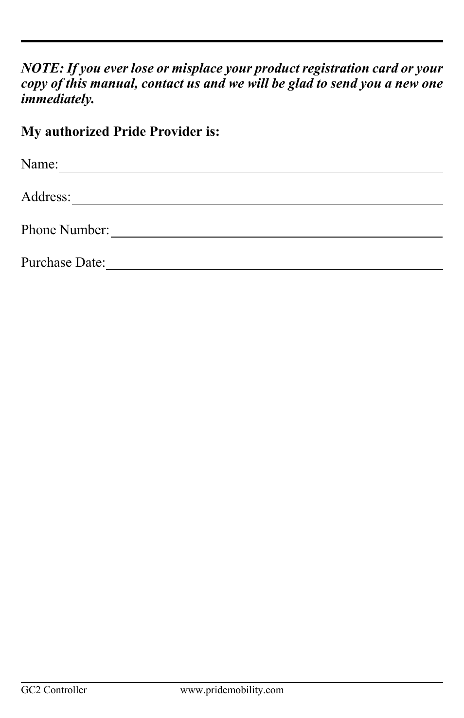 Pride Mobility Controller GC2 User Manual | Page 6 / 20