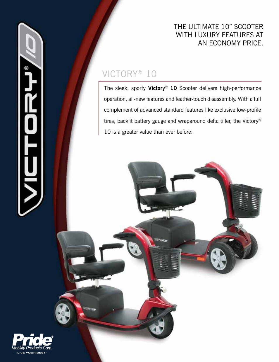 Pride Mobility SC610 SC710 User Manual | 2 pages