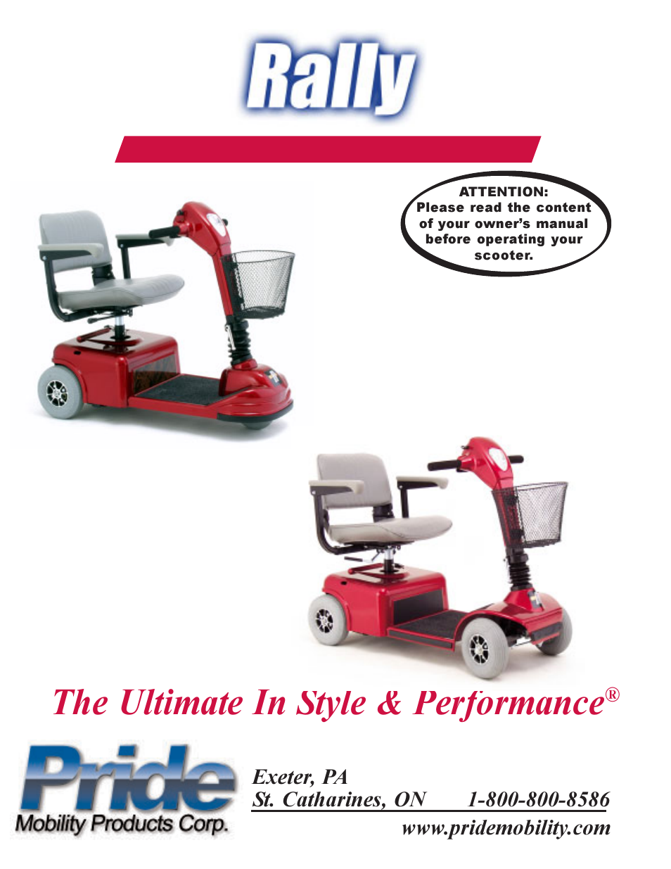 Pride Mobility SC155 User Manual | 39 pages