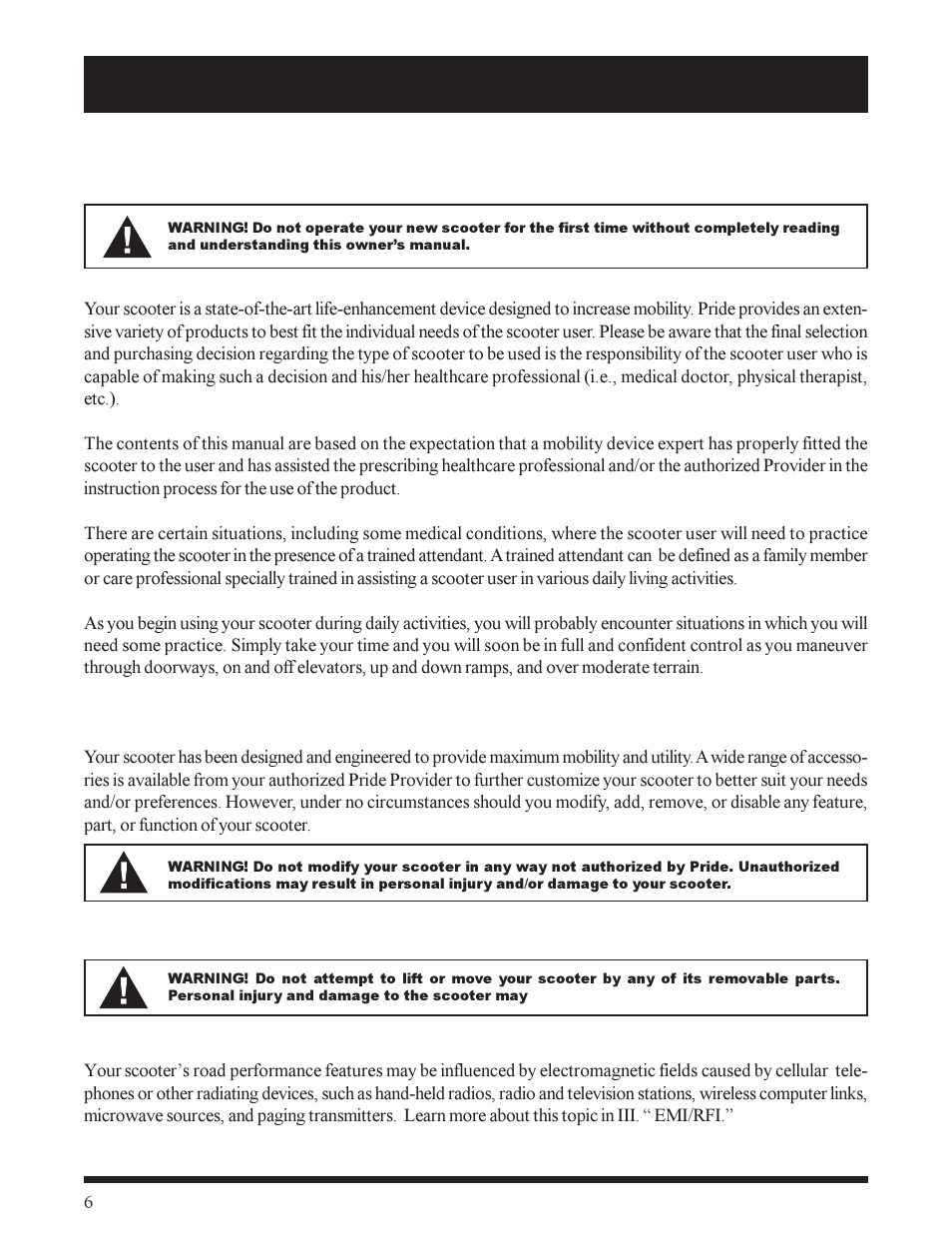 Pride Mobility SC155 User Manual | Page 6 / 39