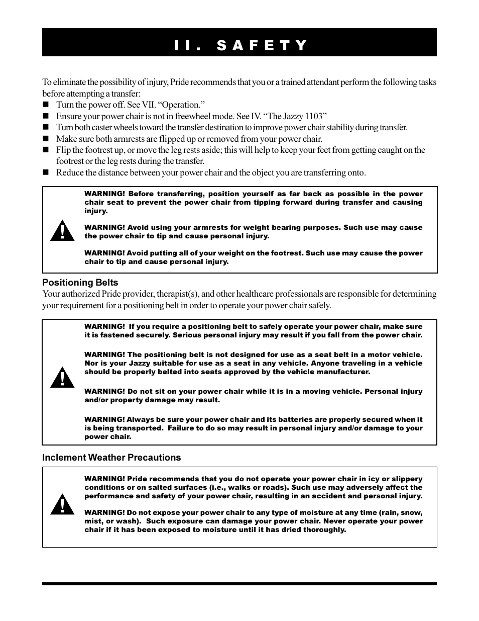 Pride Mobility JAZZY 1103 User Manual | Page 11 / 47