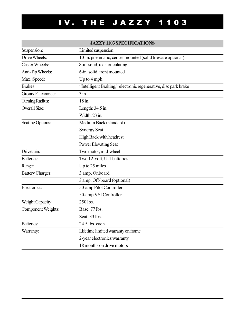 Pride Mobility JAZZY 1103 User Manual | Page 16 / 47