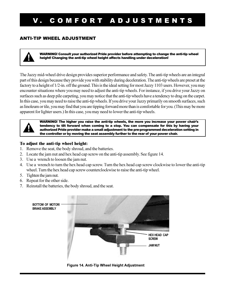 Pride Mobility JAZZY 1103 User Manual | Page 23 / 47