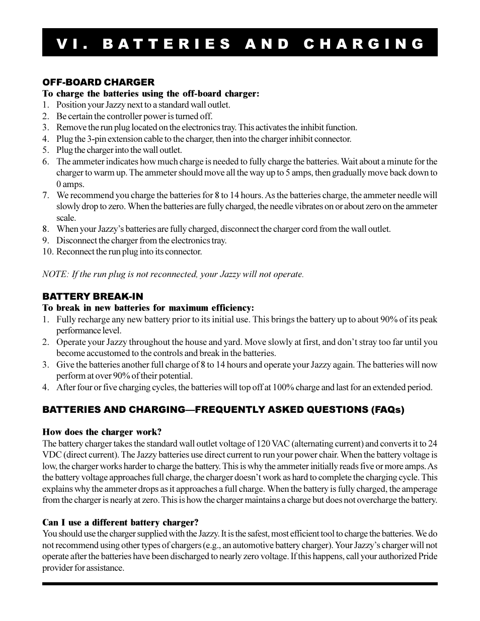 Pride Mobility JAZZY 1103 User Manual | Page 25 / 47