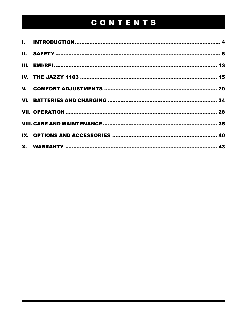 Pride Mobility JAZZY 1103 User Manual | Page 3 / 47