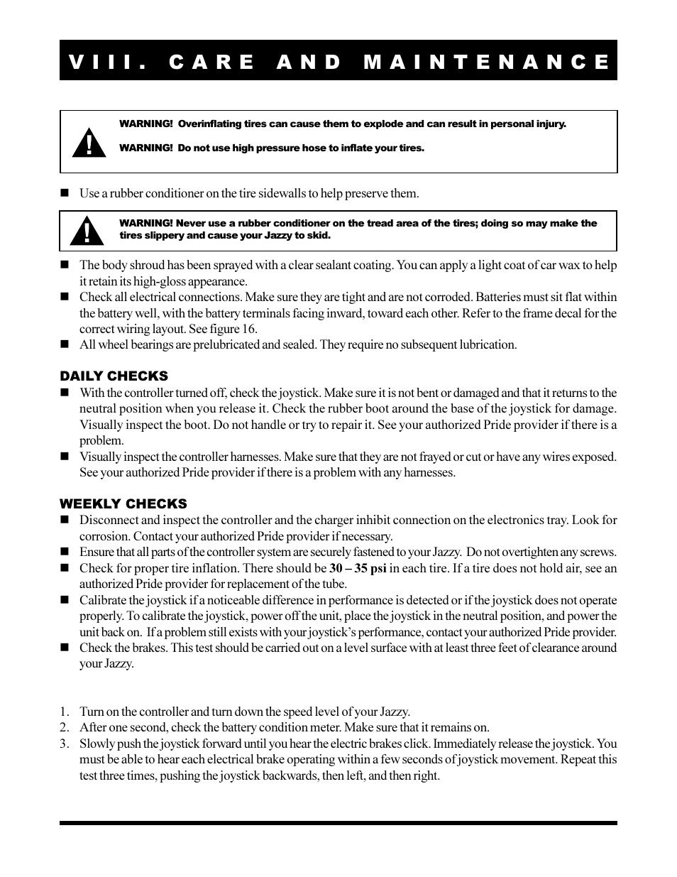 Pride Mobility JAZZY 1103 User Manual | Page 36 / 47