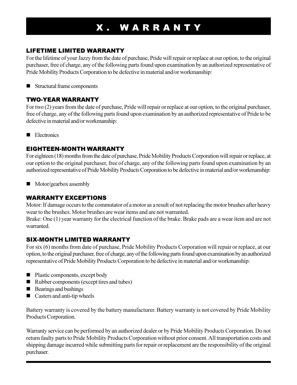 Pride Mobility JAZZY 1103 User Manual | Page 43 / 47