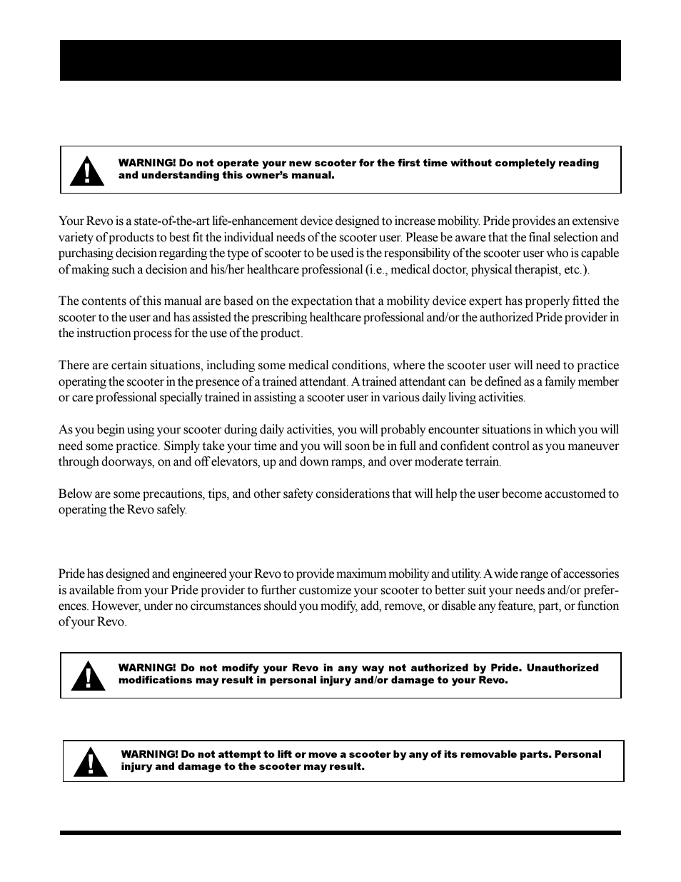 Pride Mobility SC3450 User Manual | Page 6 / 38