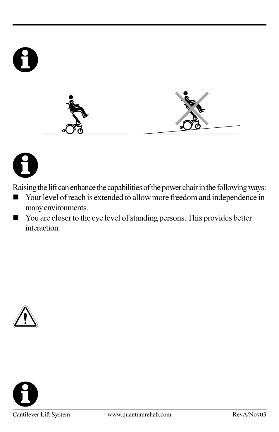 Pride Mobility Cantilever Lift System User Manual | Page 7 / 16