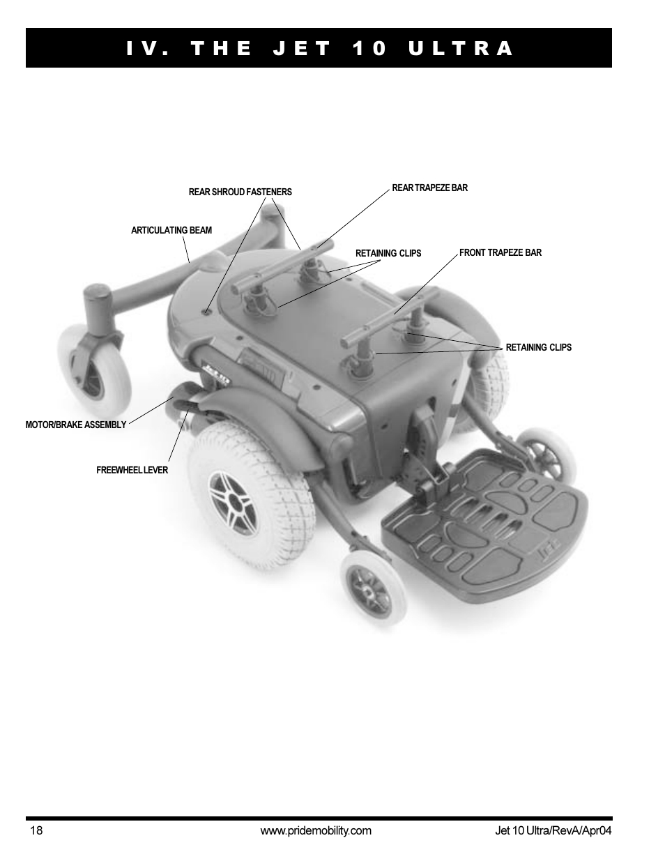 Pride Mobility Jet10Ultra User Manual | Page 18 / 44