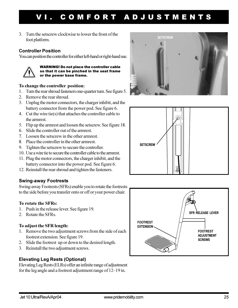 Pride Mobility Jet10Ultra User Manual | Page 25 / 44