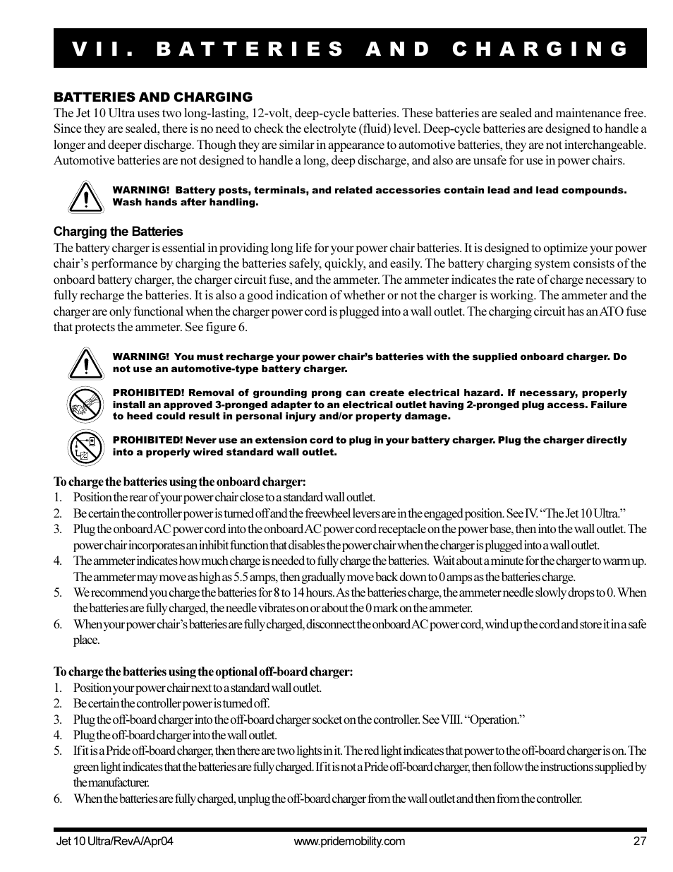 Pride Mobility Jet10Ultra User Manual | Page 27 / 44