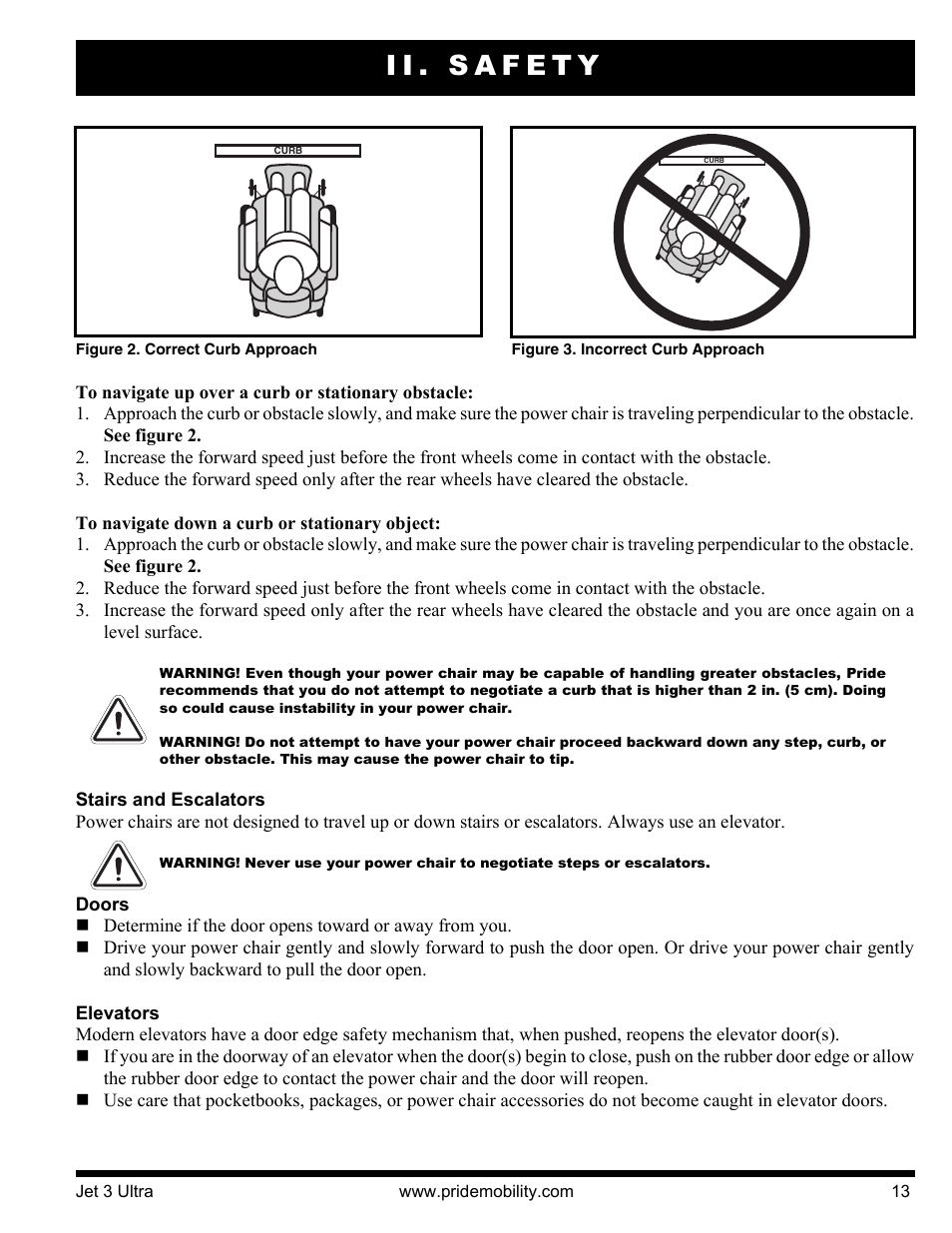 Ii. safety | Pride Mobility JET 3 User Manual | Page 13 / 48