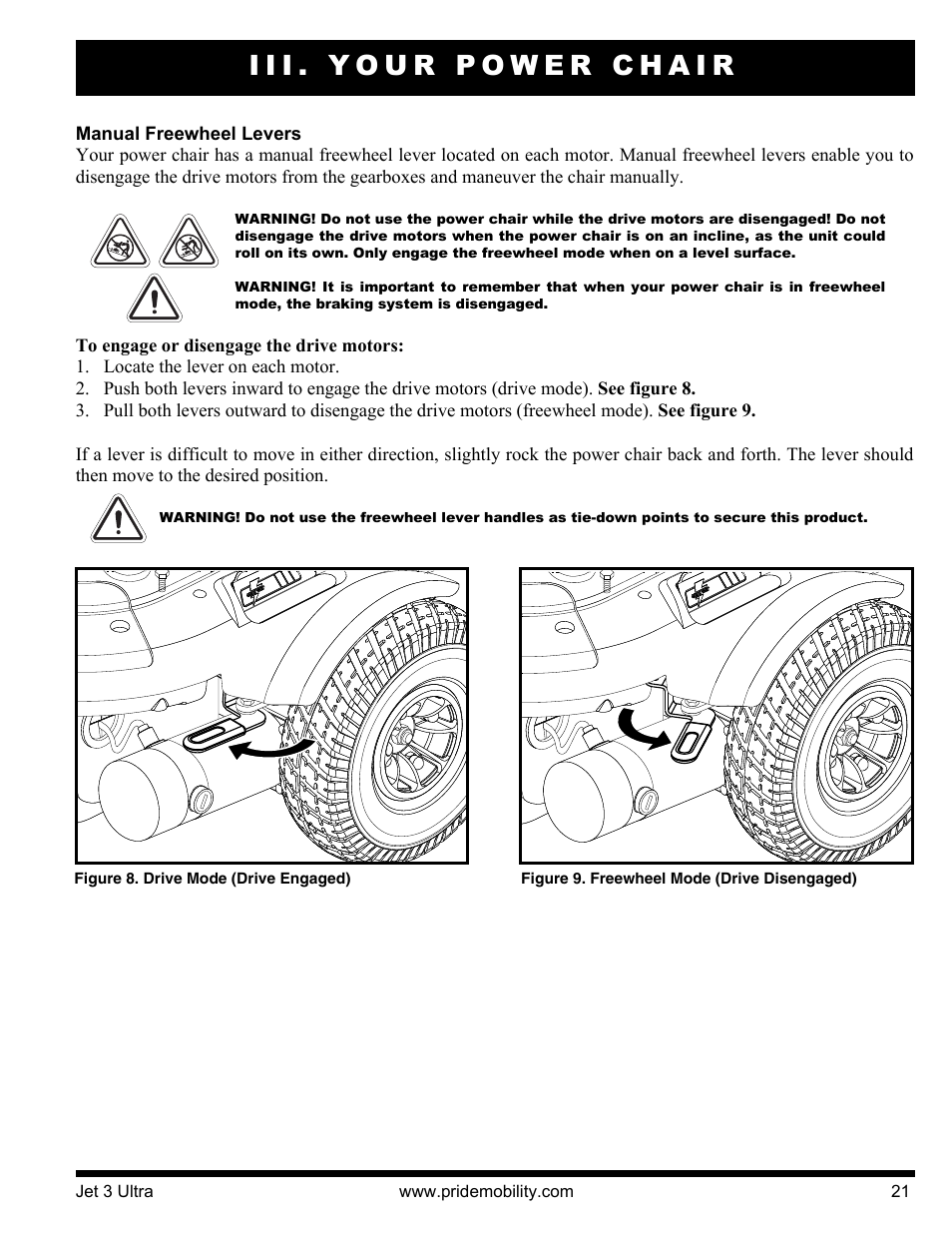 Pride Mobility JET 3 User Manual | Page 21 / 48