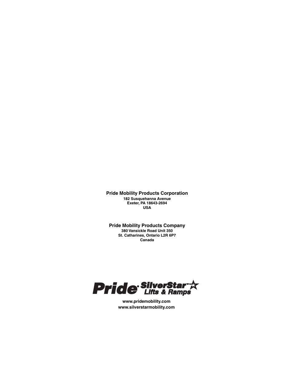 Infmanu3630 | Pride Mobility Removable Battery Pack SilverStar User Manual | Page 20 / 20
