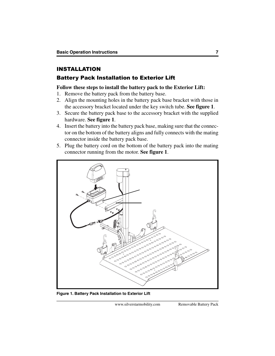 Pride Mobility Removable Battery Pack SilverStar User Manual | Page 7 / 20