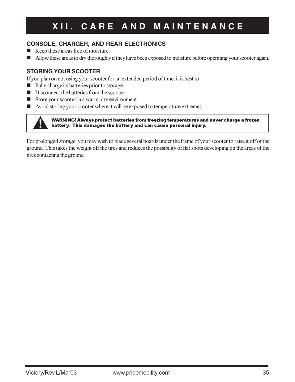 Pride Mobility scooter User Manual | Page 35 / 36