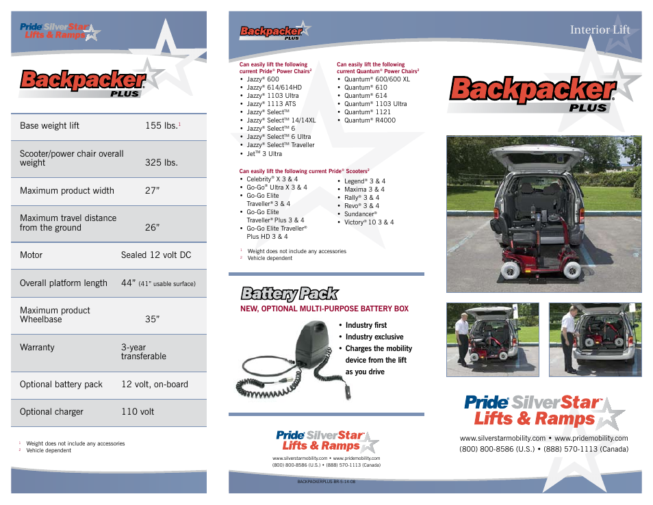 Pride Mobility Europa Controller none User Manual | 2 pages