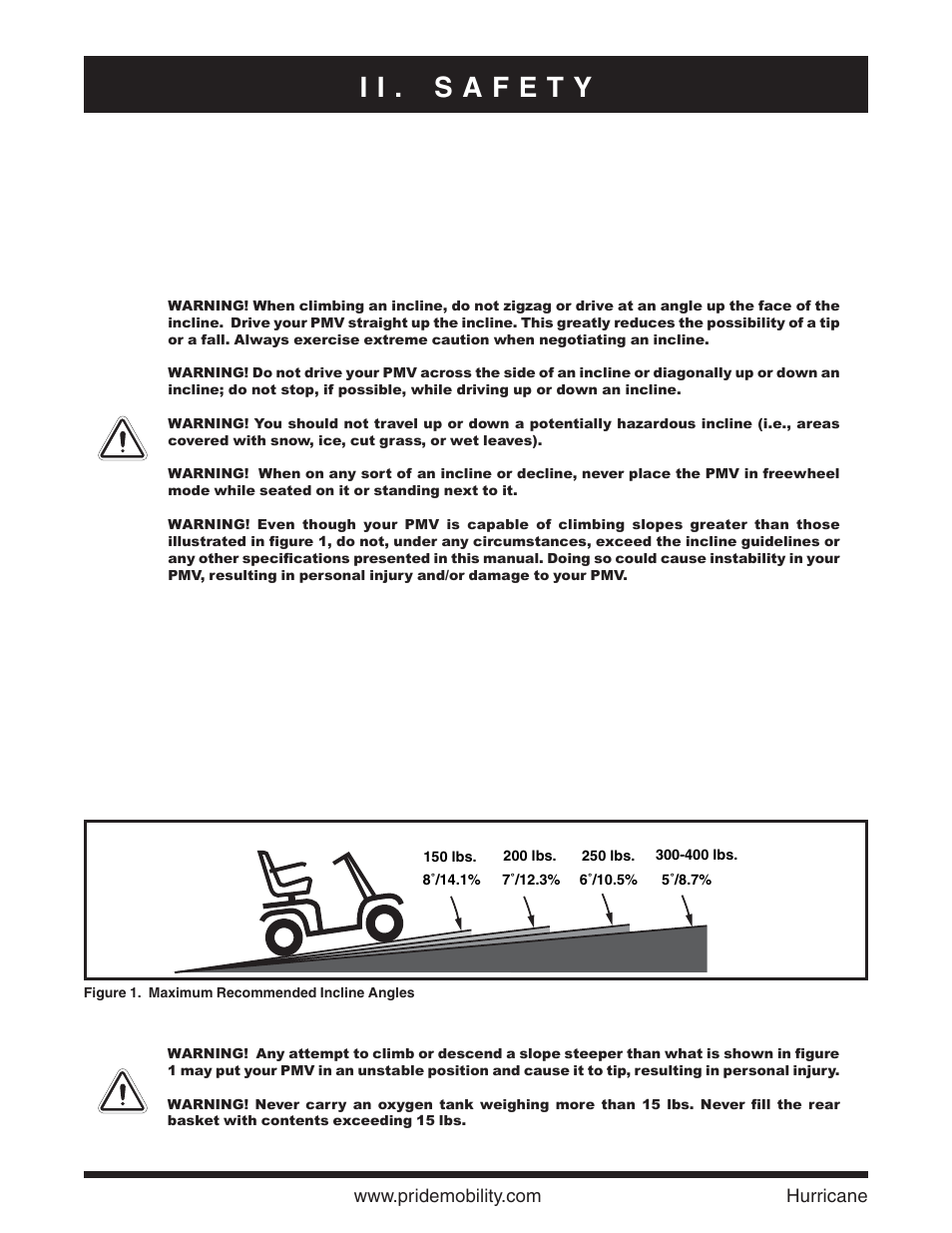 Pride Mobility Hurricane PMV User Manual | Page 10 / 44