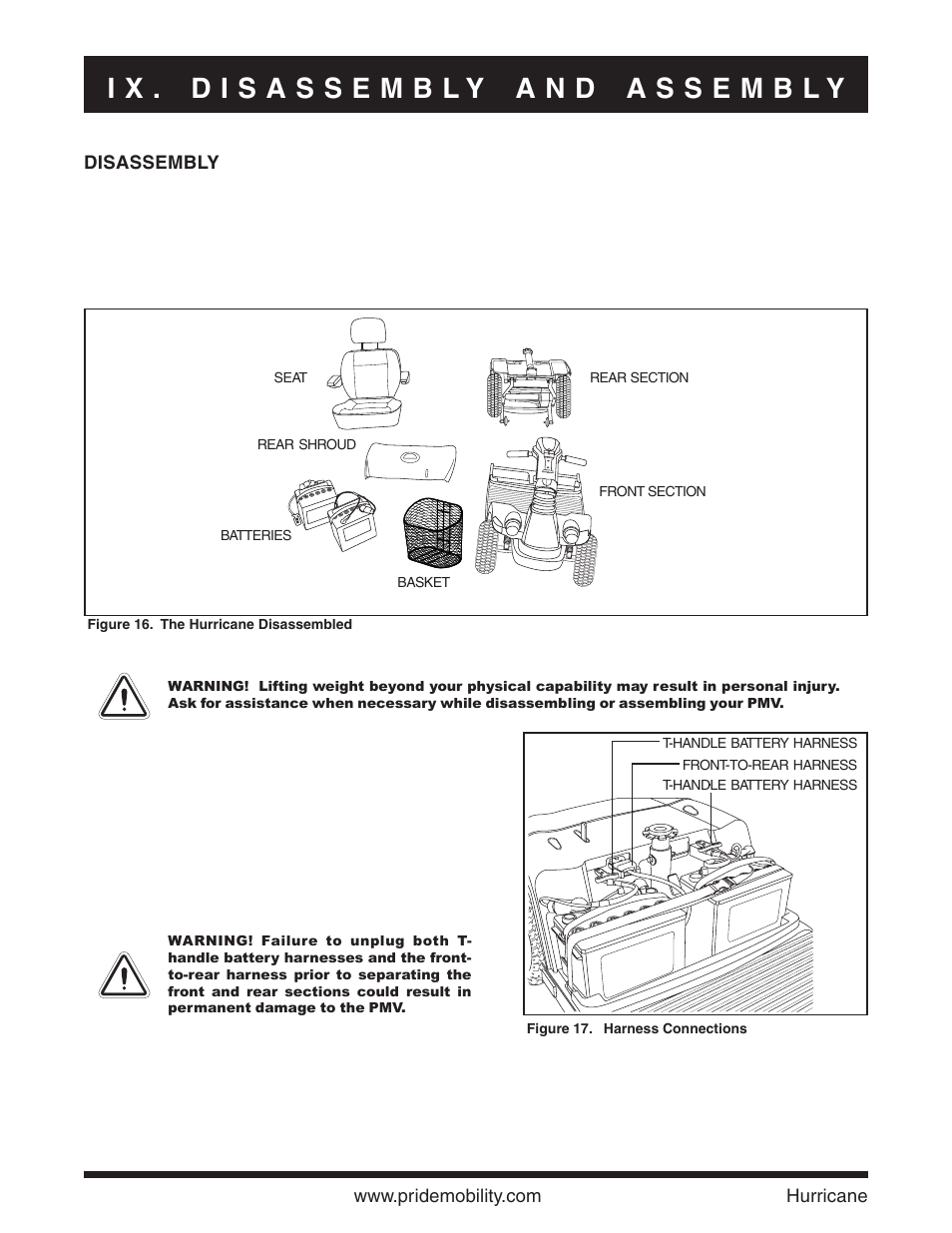 Pride Mobility Hurricane PMV User Manual | Page 34 / 44