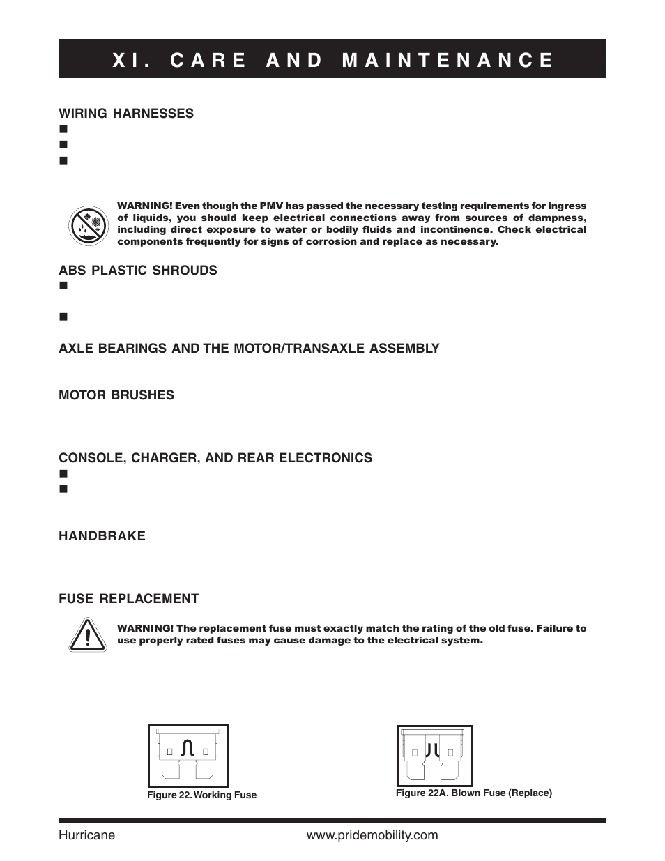 Pride Mobility Hurricane PMV User Manual | Page 39 / 44