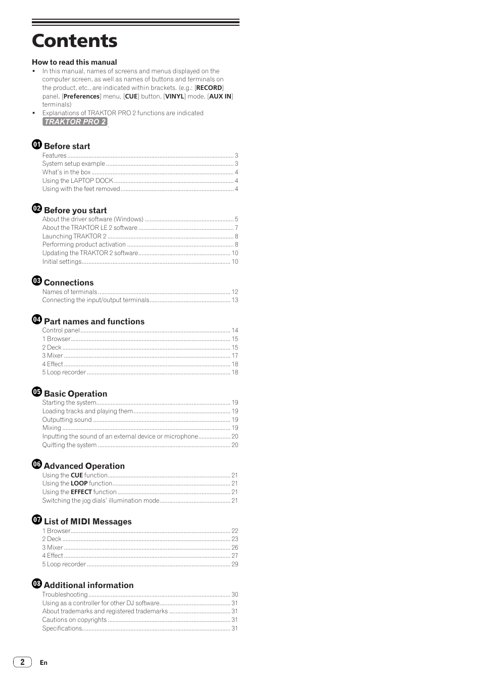 Pioneer Industrial DDJ-ERGO-K User Manual | Page 2 / 31