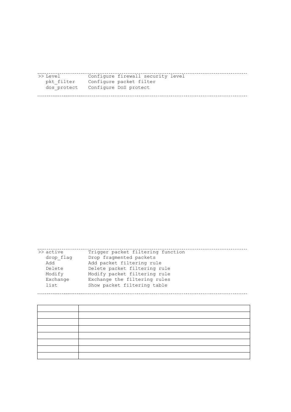 11 firewall, 1 firewall security level, 2 packet filtering | Firewall, Firewall security level, Packet filtering | Planet Technology G.SHDSL.bis Bridge Router GRT-504 User Manual | Page 146 / 152