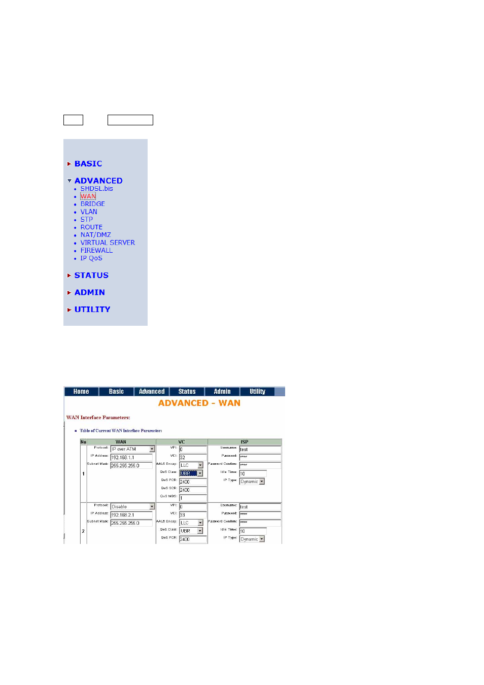 2 wan | Planet Technology G.SHDSL.bis Bridge Router GRT-504 User Manual | Page 51 / 152