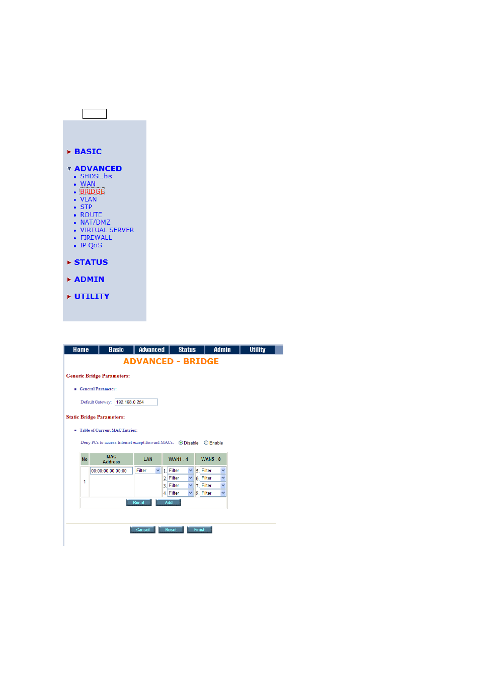 3 bridge, Bridge | Planet Technology G.SHDSL.bis Bridge Router GRT-504 User Manual | Page 54 / 152