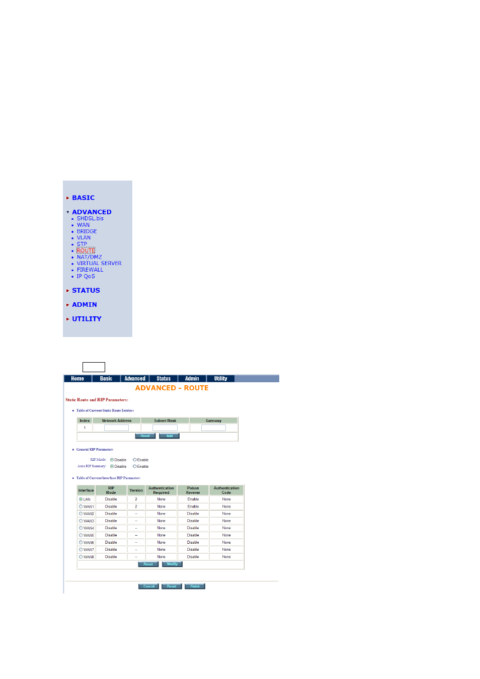 6 route, Route | Planet Technology G.SHDSL.bis Bridge Router GRT-504 User Manual | Page 60 / 152