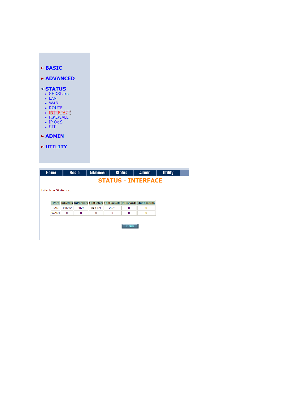 5 interface, Interface | Planet Technology G.SHDSL.bis Bridge Router GRT-504 User Manual | Page 83 / 152