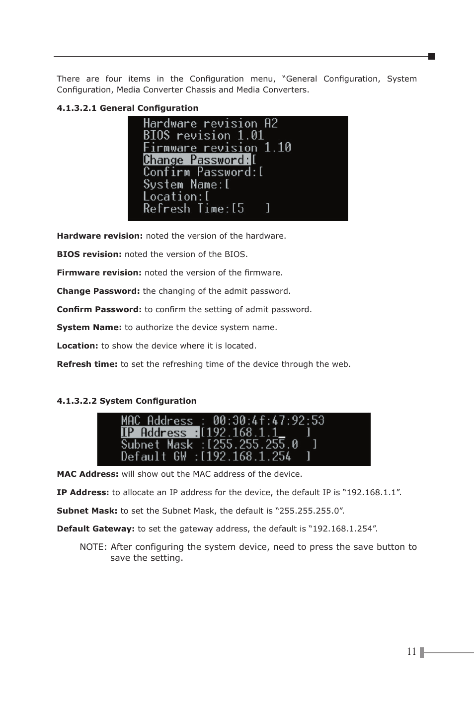 1 general configuration, 2 system configuration | Planet Technology LCD MONITOR 170S8FS User Manual | Page 14 / 26
