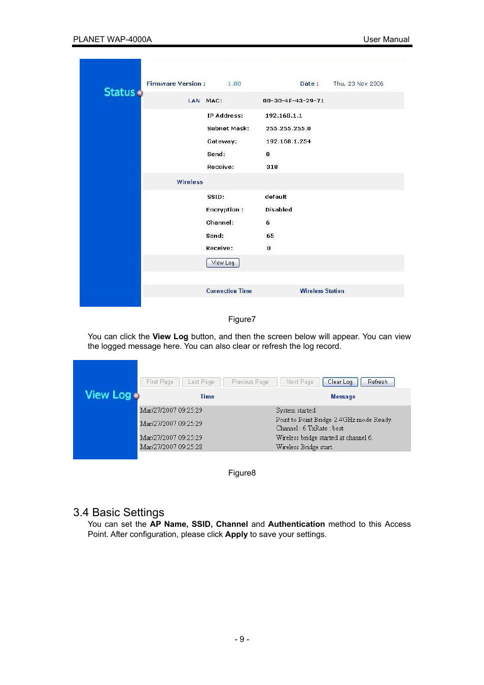 4 basic settings | Planet Technology WAP-4000A User Manual | Page 13 / 27