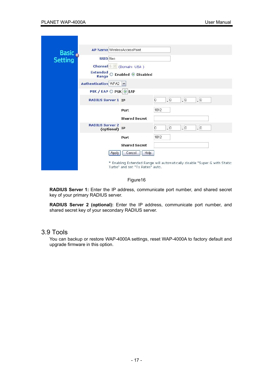9 tools | Planet Technology WAP-4000A User Manual | Page 21 / 27
